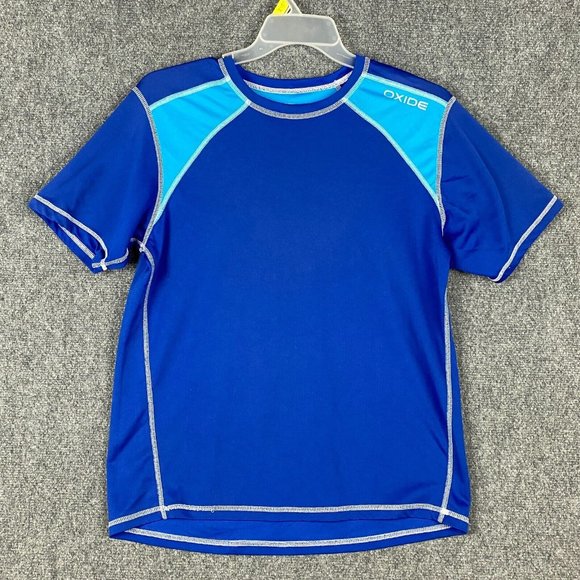Oxide Athletic Shirt Men's Large Short Sleeve Blue 100% Polyester Adults L - Picture 1 of 7